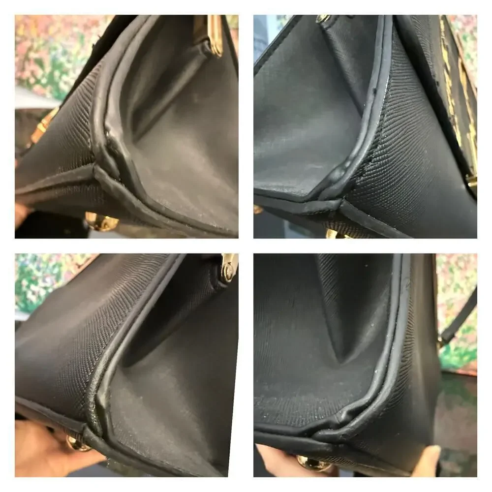 VGUC Dune London Black Faux Leather/Calf Hair Handbag w/ Strap